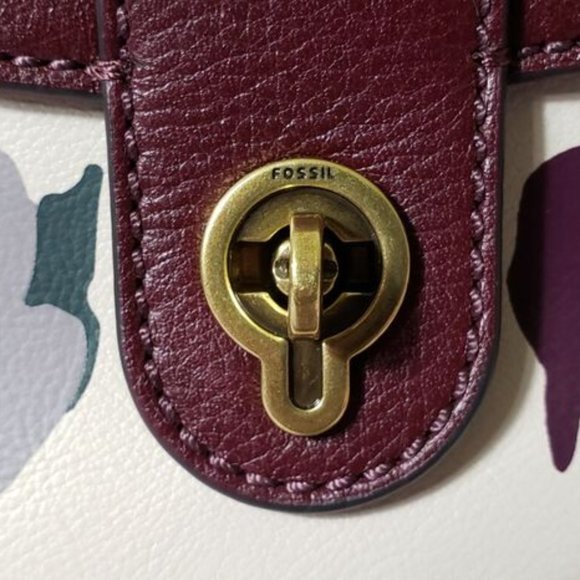 Fossil Clara Bucket Satchel Crossbody Handbag w/Logan RFID Wallet, EUC - Picture 7 of 11